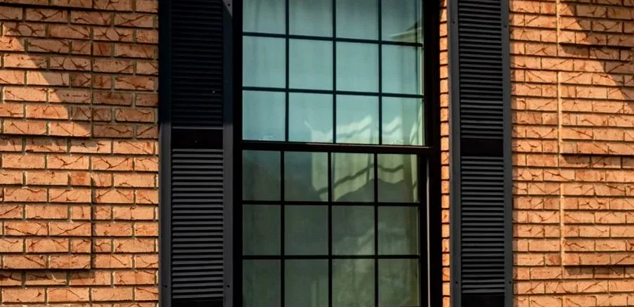 Modern home exterior window detail